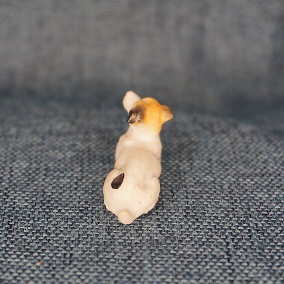 Puppenhaus Miniatur Keramik Sitzender Jack Russell 