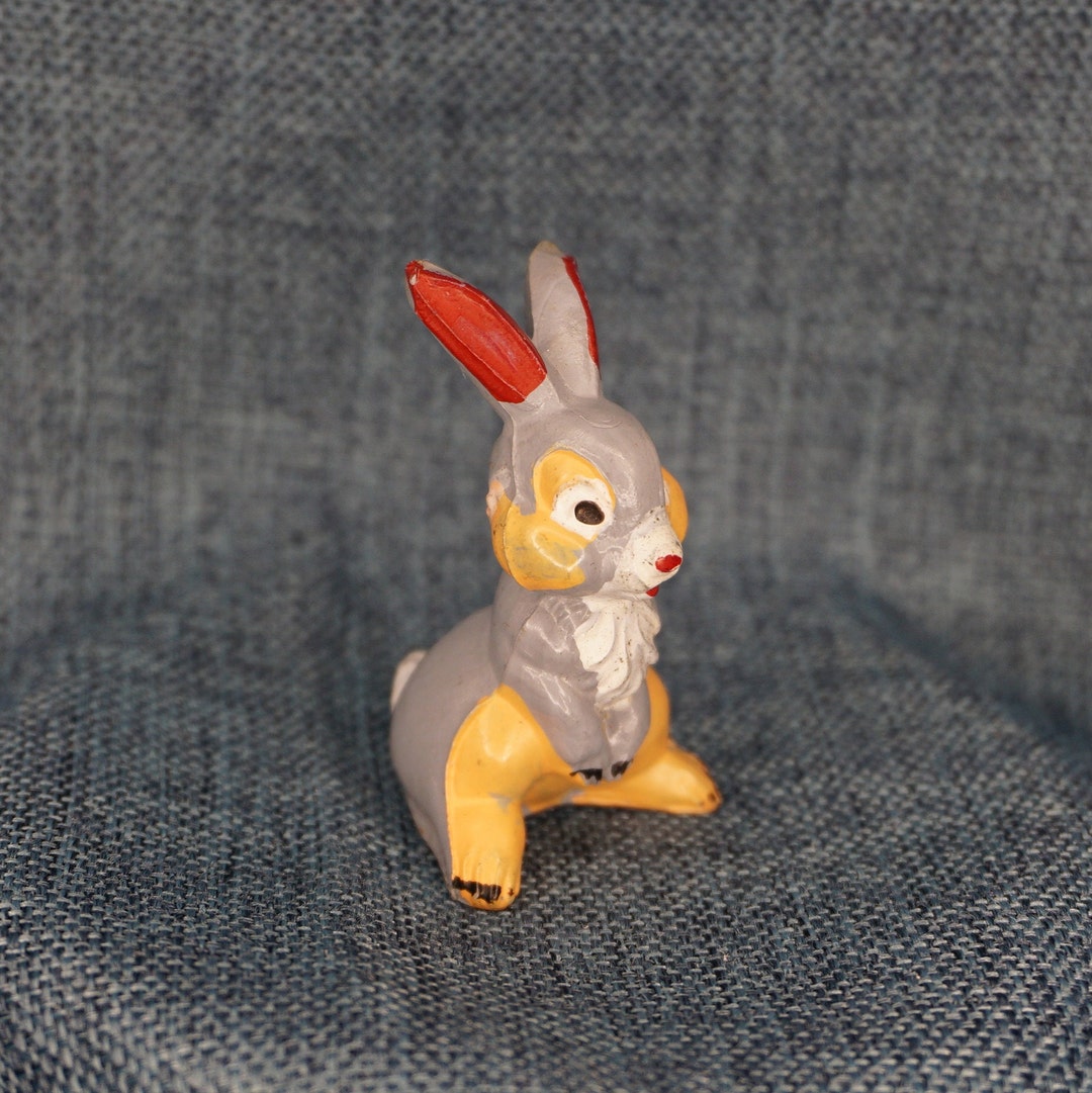 Vintage Thumper Figurine: Hand Painted Bambi Rabbit, Office Decor - Etsy