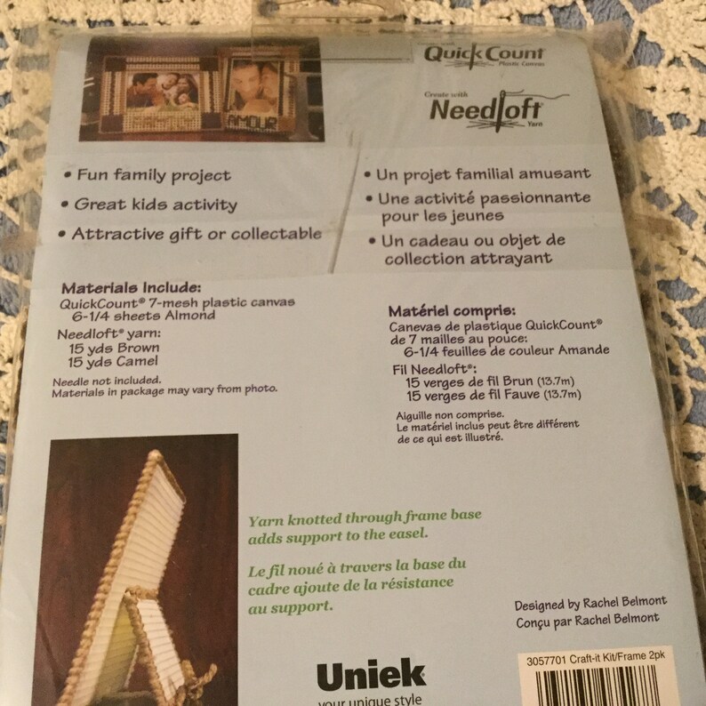 Plastic Canvas Picture Frames Ensemble Package of Two Frames by Craft-It