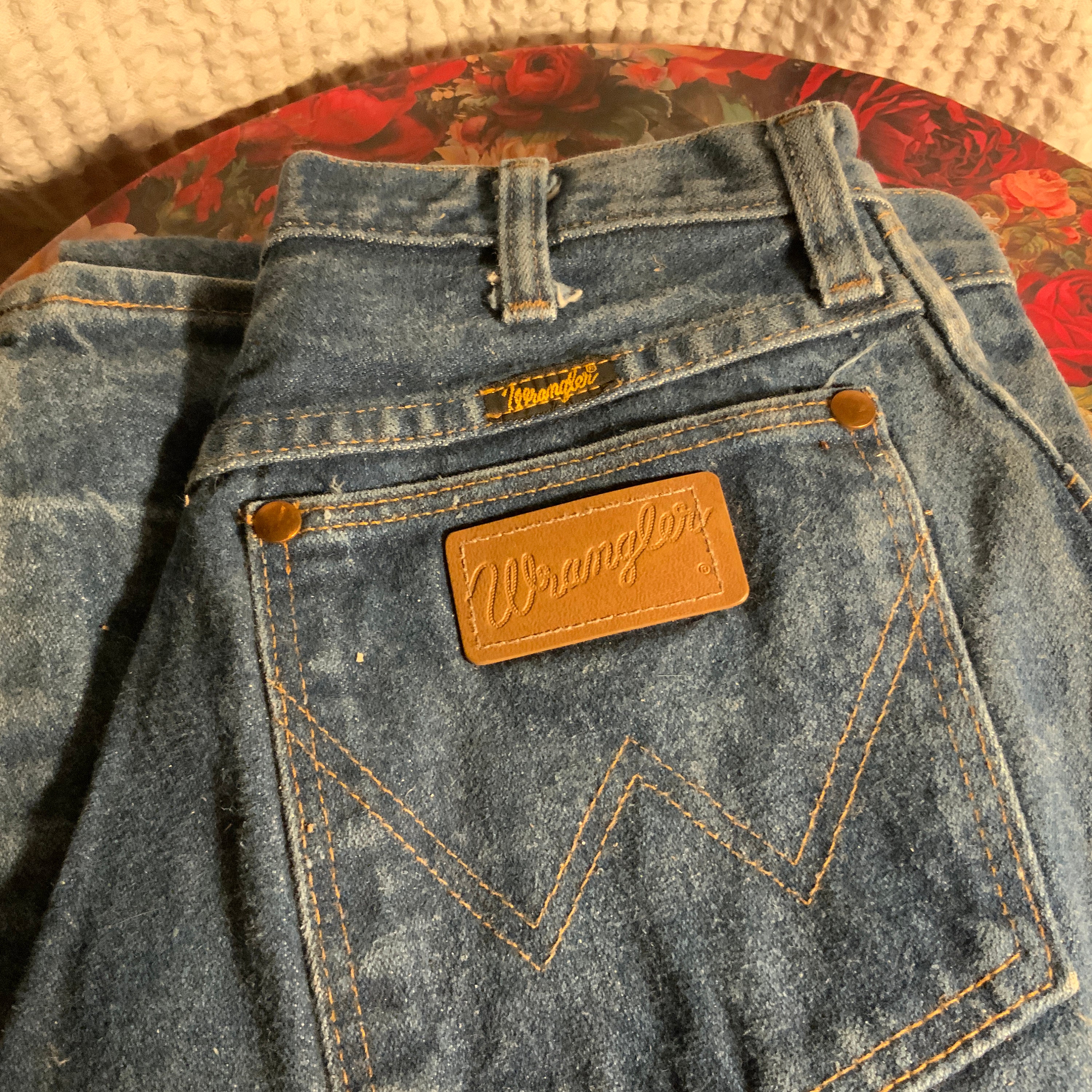 Size 28X32 Vintage Worn Wrangler Denim 