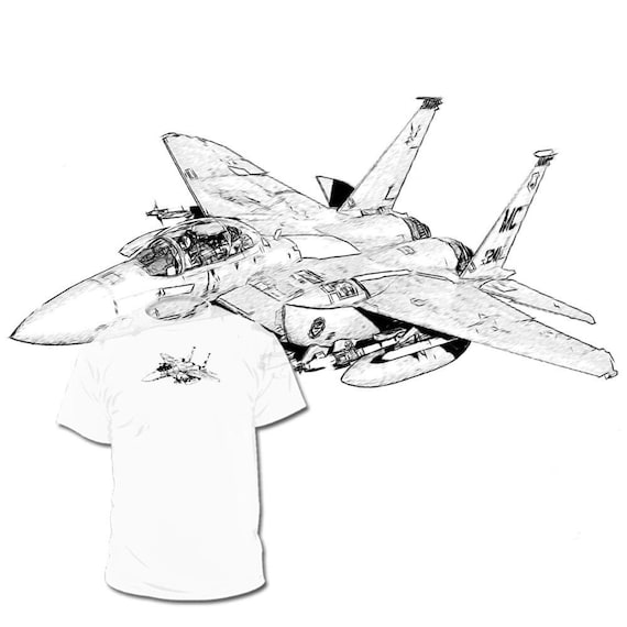f 15 eagle drawing t shirt most fighters available air force navy marines army most planes tanks helicopters drawings are available drawings of planes