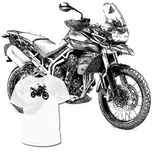 Triumph Tiger 800 XC Drawing T shirt --Trophy Thunderbird Sprint R Available   ---- More Motorcycle Drawings Are Available.