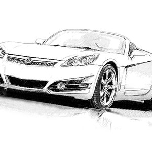 Saturn Sky t shirt Drawing of Your Favorite Car is available upon request