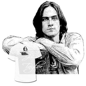 James Taylor T shirt Drawing of your favorite artist is available