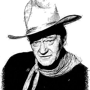 John Wayne Drawing T shirt The Duke Cowboys Texas Dallas