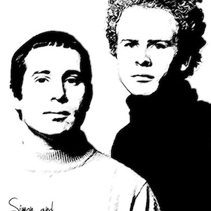 Simon and Garfunkel Drawing T-Shirt