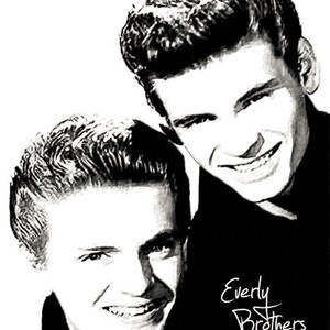 Everly Brothers Drawing T shirt drawing of your vaforite artist is available