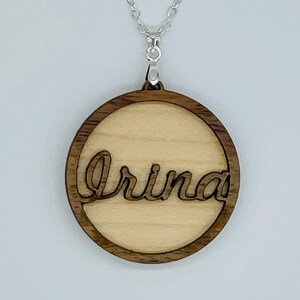 Wooden name necklace shop