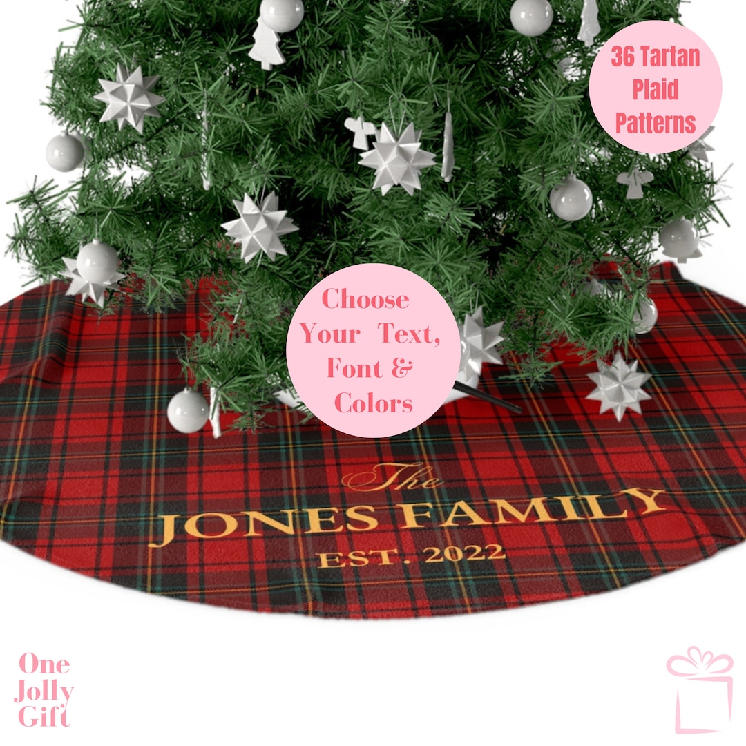 Tartan Plaid Christmas Tree Skirt 
