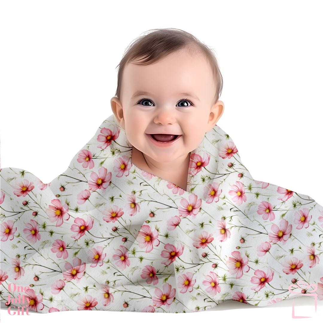 Personalized Birth Month Flower Name Fleece Blanket for Baby. Etsy