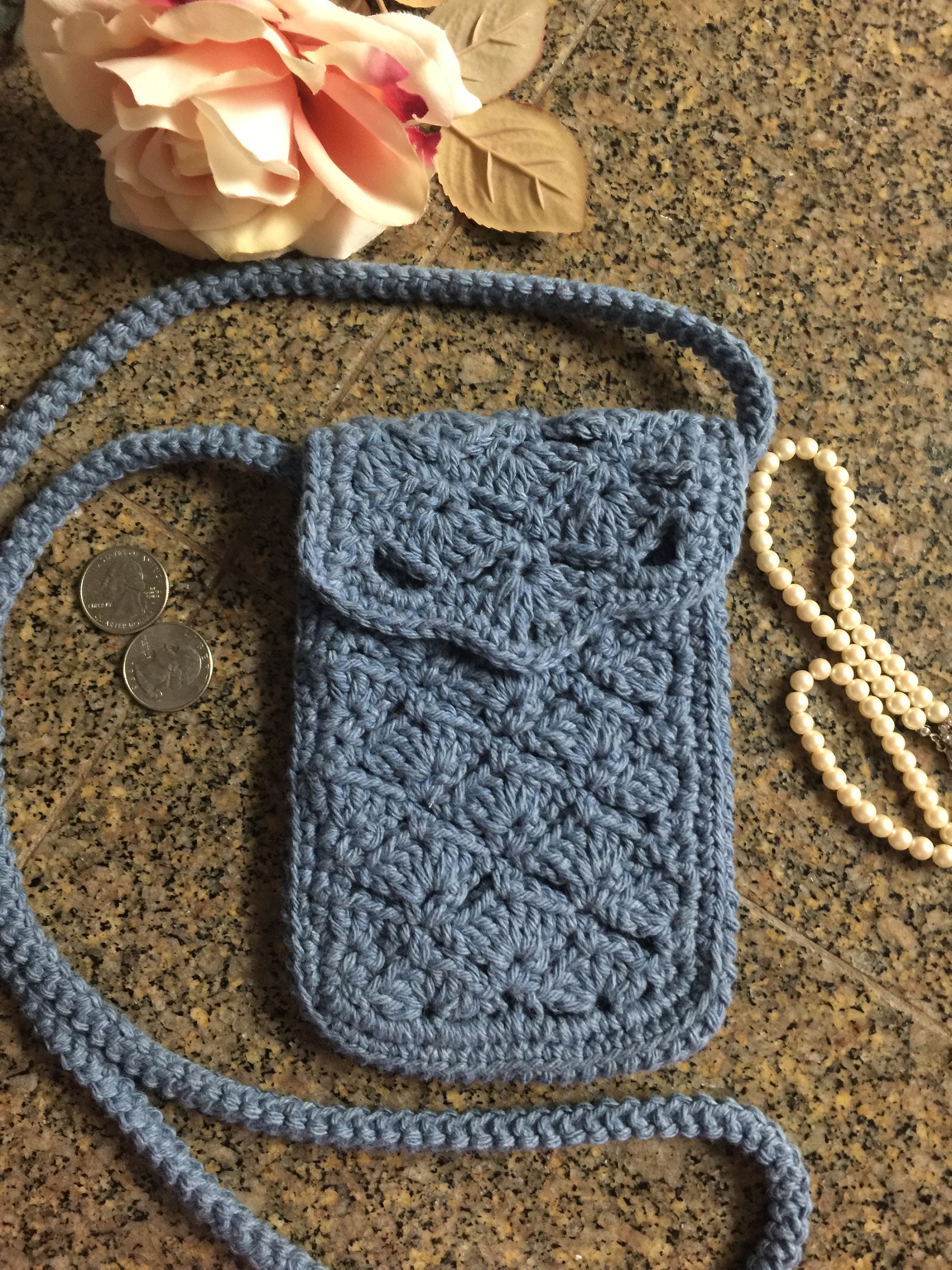 Crocheted Crossbody Bag. Optional Lining & Credit Card Pocket. | Etsy