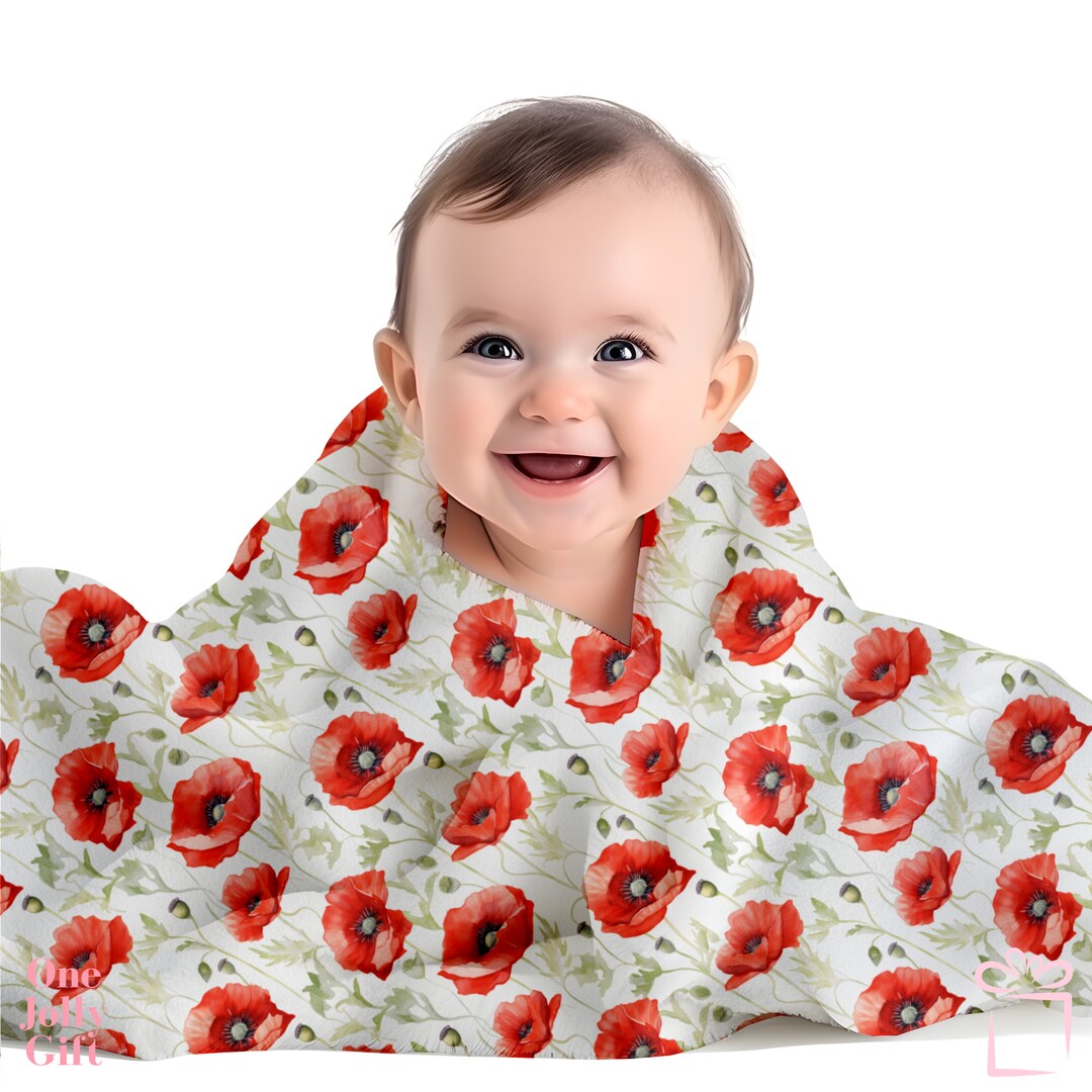 Personalized Birth Month Flower Name Fleece Blanket for Baby. Etsy