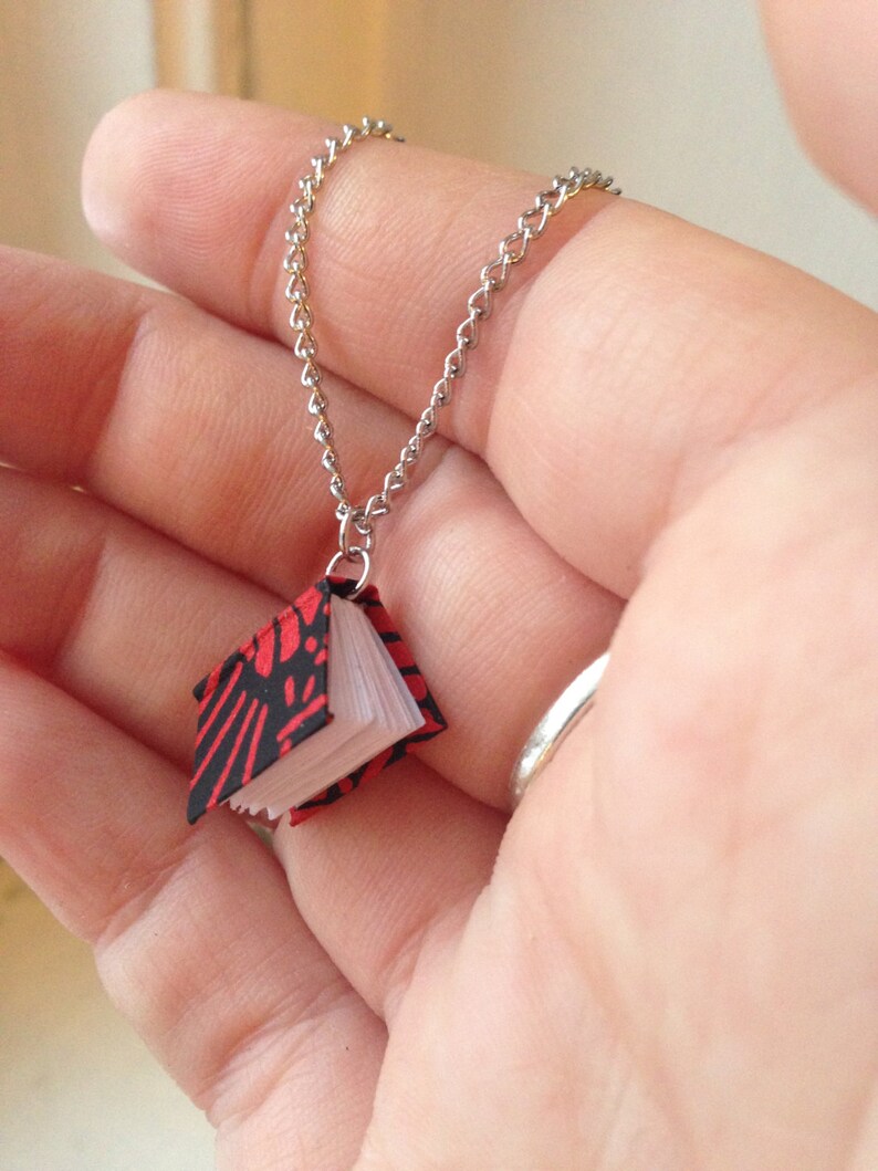 Miniature Book Necklace Etsy