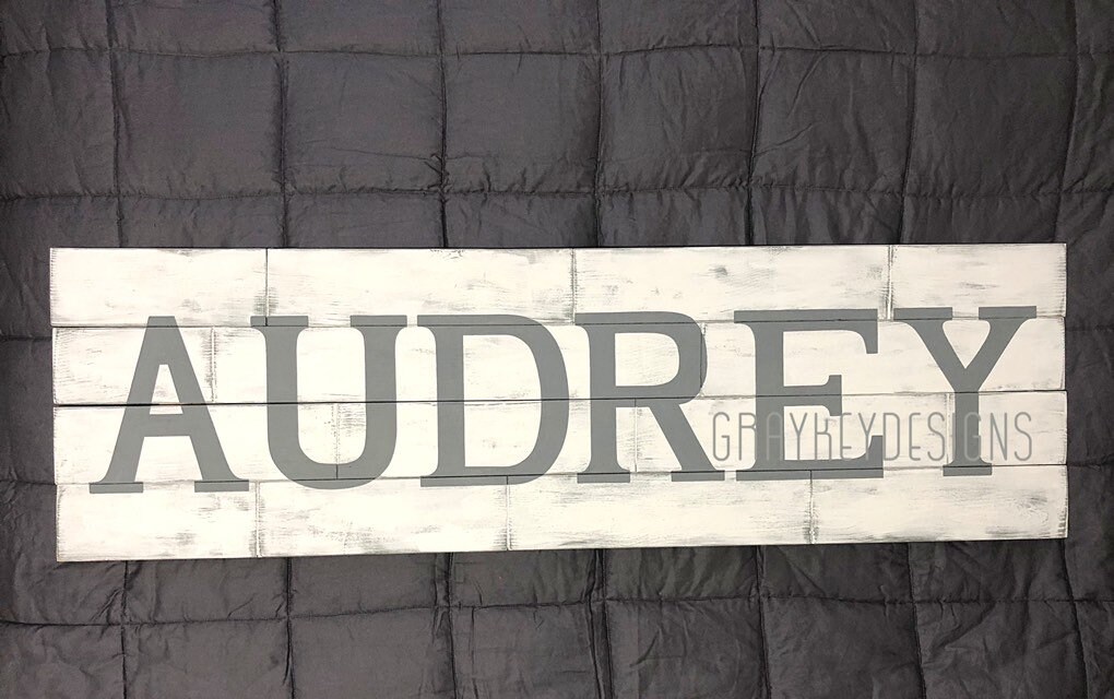 Name sign above crib Large crib sign Name above crib Custom Etsy