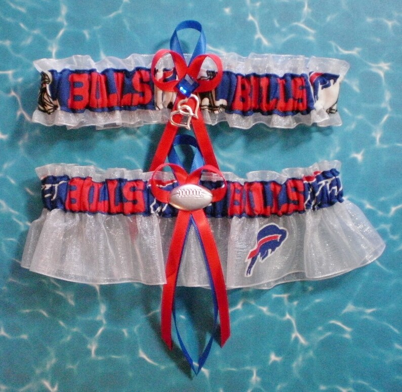 Buffalo Bills Fabric Logo Wedding Garter Set Football