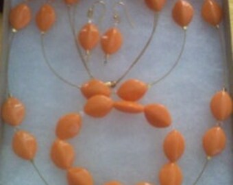 Orange Creme Jewelry Set