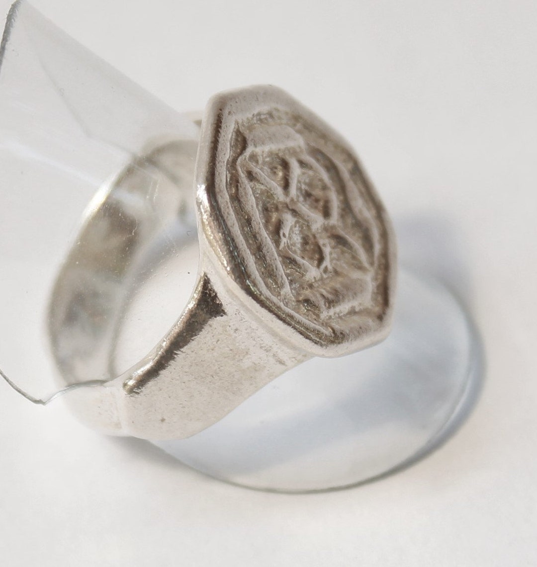 Silver Seel Ringe Signed Silver Seal Ring: Roman Byzantine Replica - Etsy