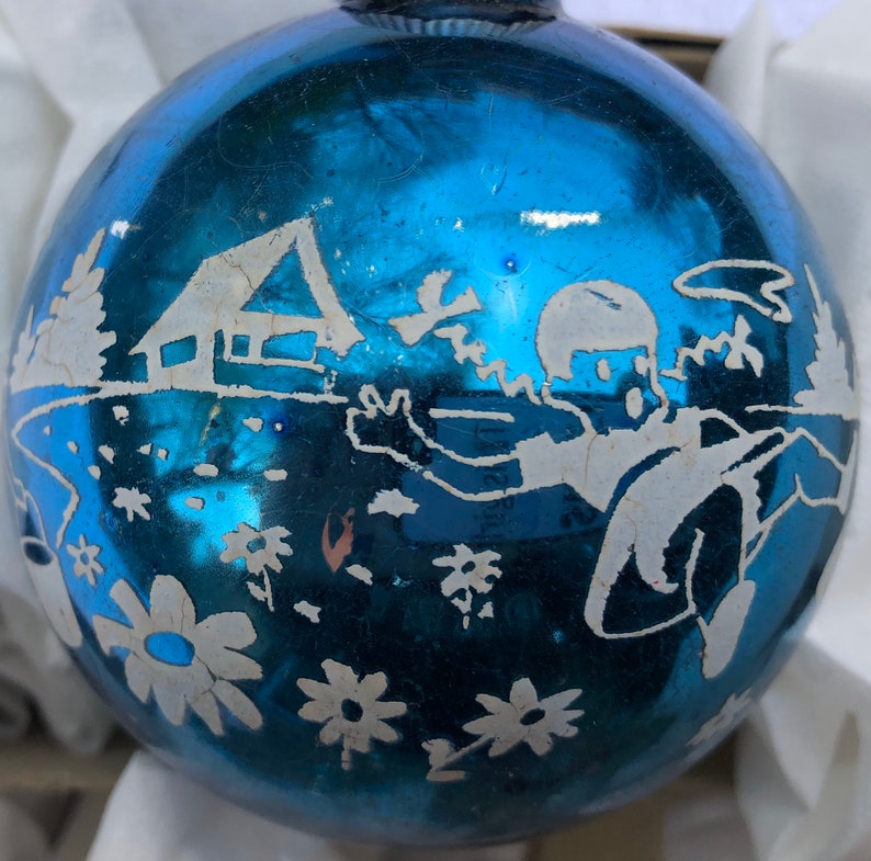 Vintage Shiny Brite Christmas Ornament Nursery Rhyme Blue Jack Etsy