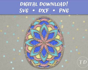 Easter Egg Card SVG: Layered Spring Greeting Card Papercut Template (Digital Download)