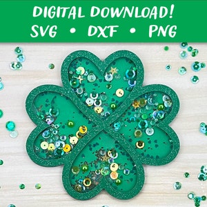 Tarjeta con forma de trébol / Tarjeta del día de San Patricio SVG / Archivo de corte SVG de Papercut 3D / Cricut Silhouette Glowforge DIY