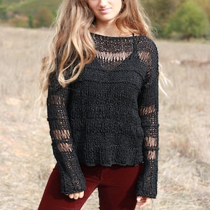 Open Knit Sweater Etsy UK