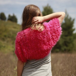 Hot pink shrug plus size store