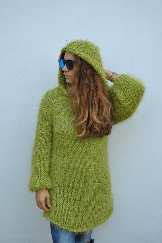 Chartreuse green sweater sale