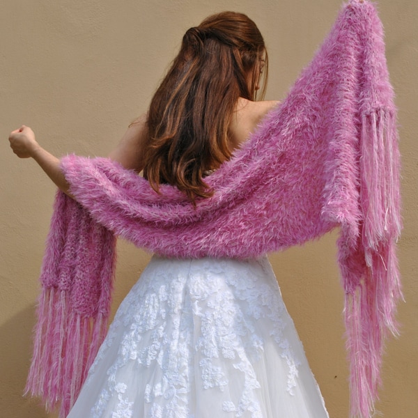 faux fur shawl stole