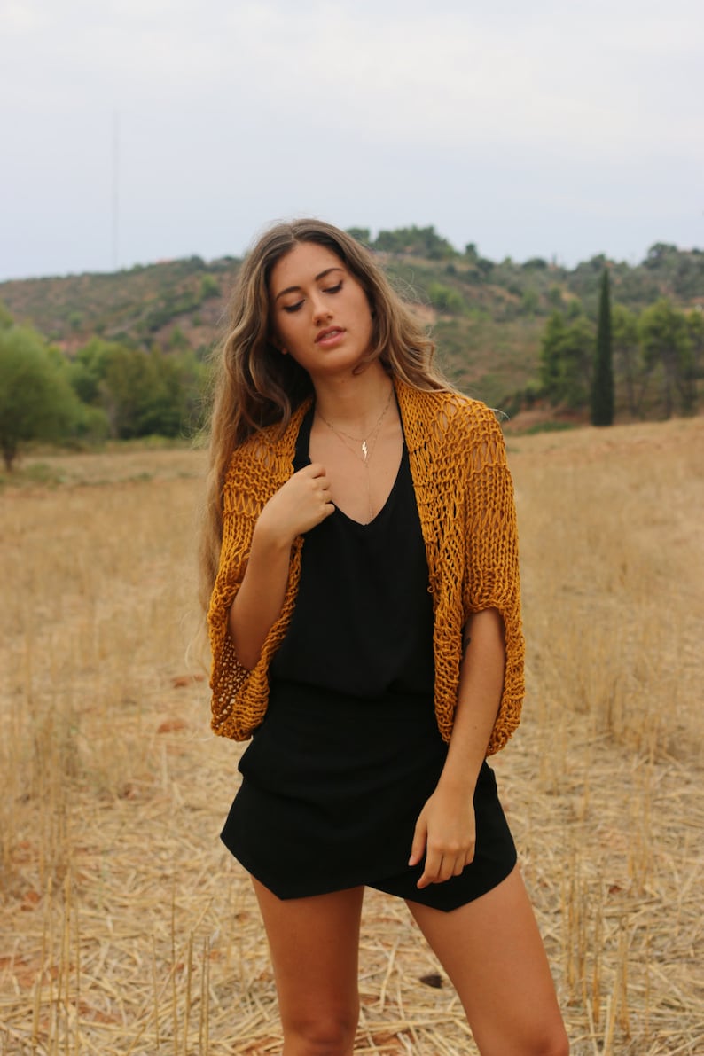 open knit shrug
