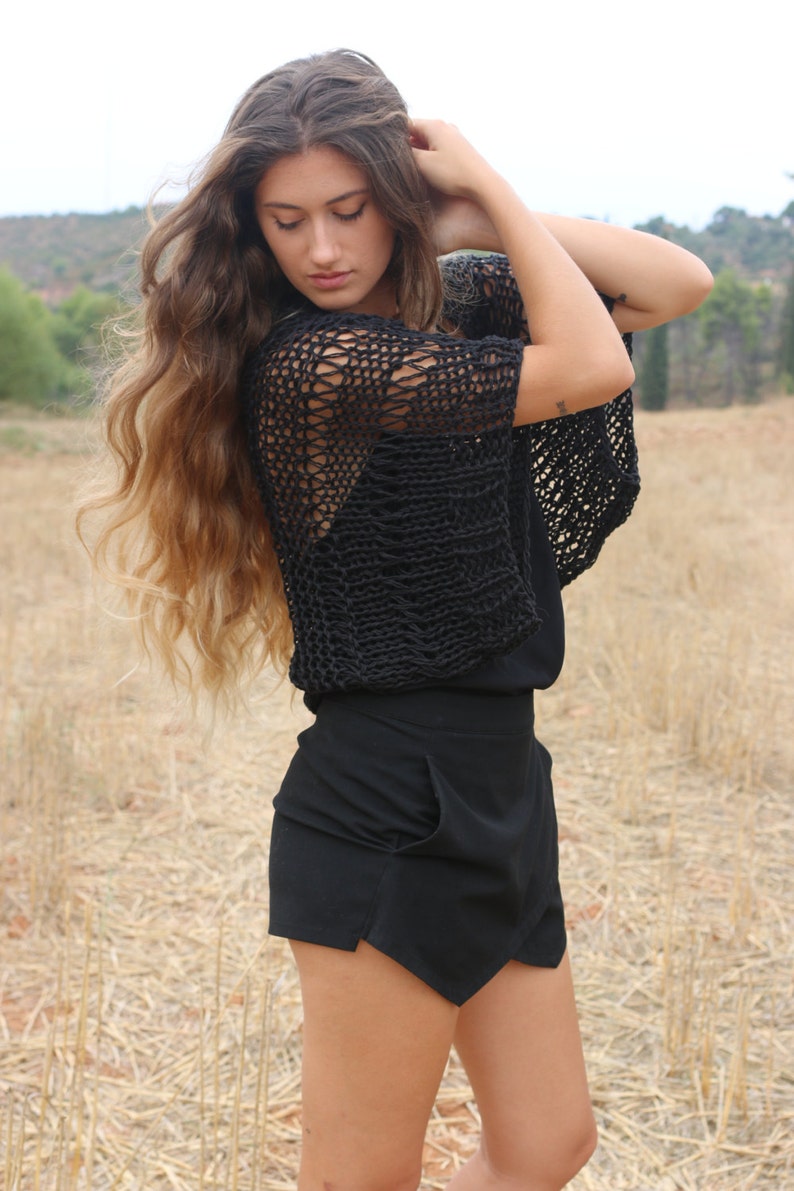 open knit shrug