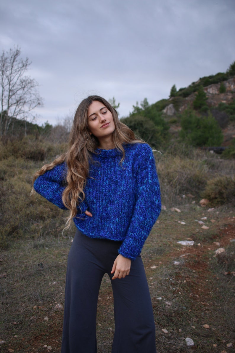 royal blue sweater