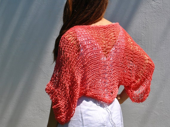 Coral bolero shrug deals