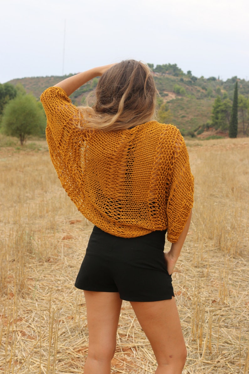 open knit shrug