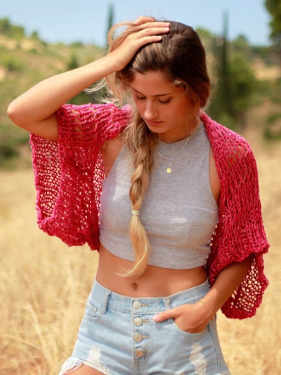 Easy Shrug PATTERN, Knitting Summer Shrug Pattern, Boho Style