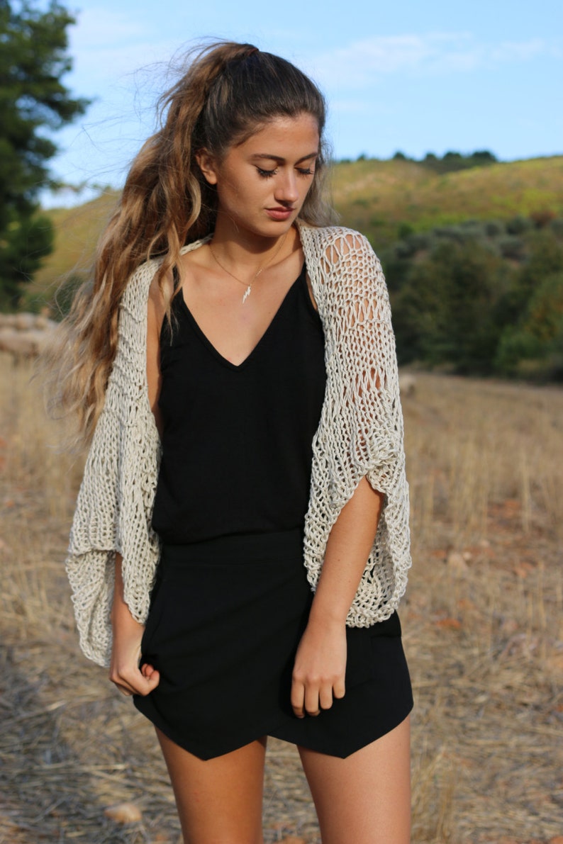 open knit shrug