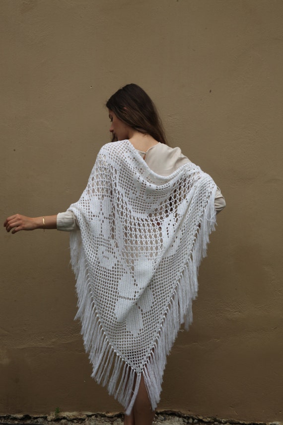 white formal shawl
