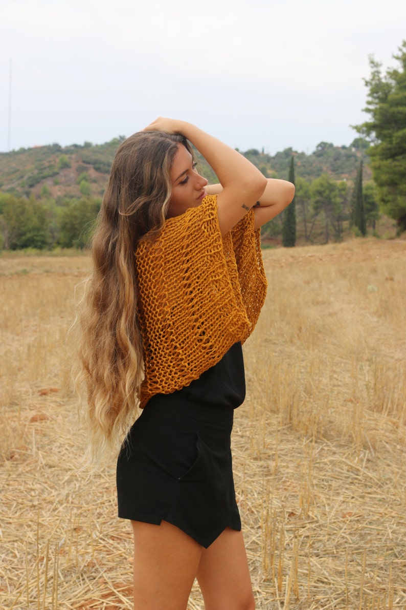 open knit shrug