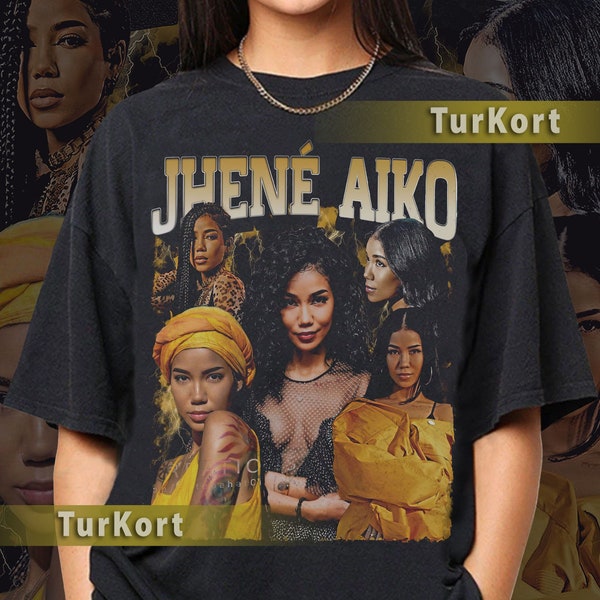 Jhene Aiko Shirt, Jhene Aiko Vintage 90er Jahre Unisex Shirt Rapper Vintage T-Shirt Tshirt | Jhene Aiko Chilombo Retro Königin von RNB T-Shirt