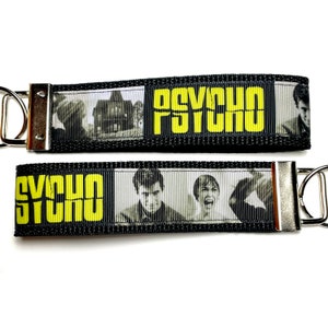 Psycho Keychain Wristlet, Bates Motel Keychain, Norman Bates, Alfred Hitchcock, Classic Horror
