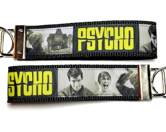 Psycho Keychain Wristlet, Bates Motel Keychain, Norman Bates, Alfred Hitchcock, Classic Horror