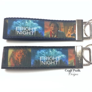 Fright Night Keychain Wristlet, Keychain, Horror Keychain, Cult Classic, Horror, 80s Horror