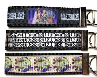 Pulsera de llavero Beetlejuice, Beetlejuice y Lydia, gusano de arena, The Maitlands, llavero, Tim Burton