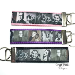 The Munsters Keychain Wristlet, Herman Munster, Lily Munster, Keychain, Cult Classic, Horror