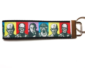 Classic Horror Keychain, Monsters Keychain, Frankenstein, Dracula, Bela Lugosi, Wolfman, Mummy, Boris Karloff, Andy Warhol