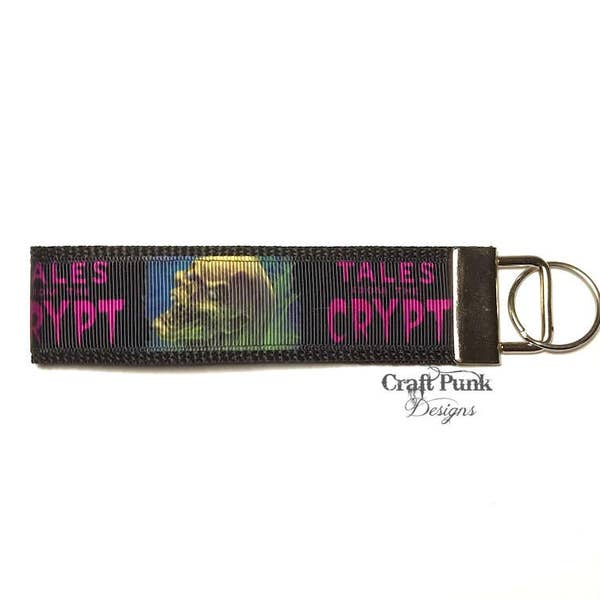 Tales from the Crypt Keychain, Crypt Keeper, Tales from the Crypt, Keychain Wristlet, Cult Classic, Keychain, Horror, Horror Keychain, Goth