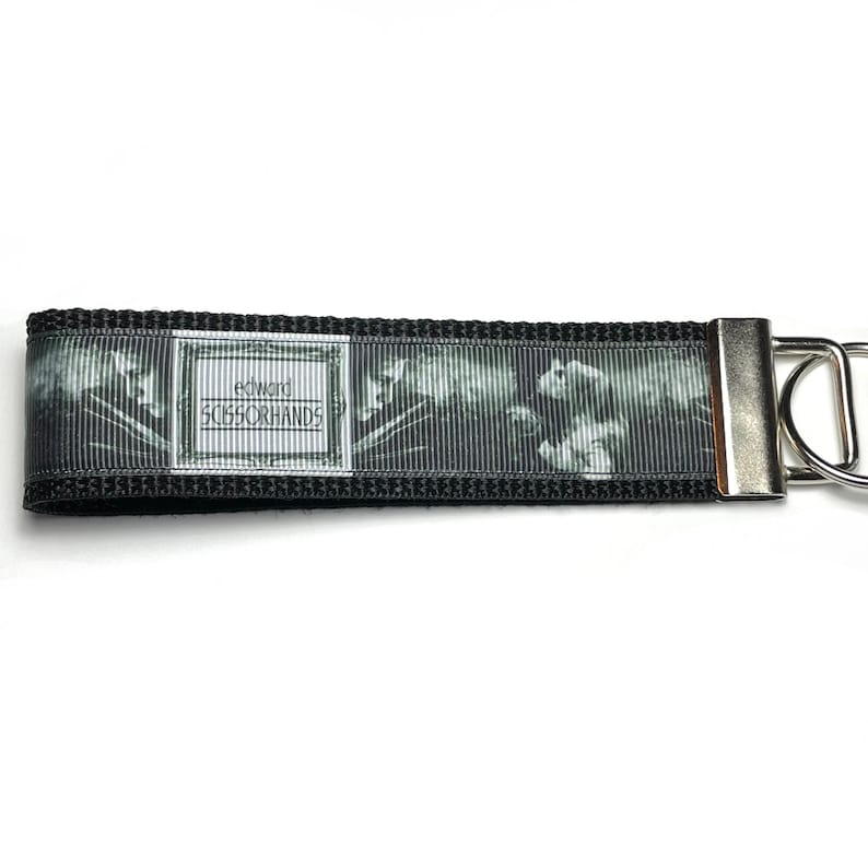 Edward Scissorhands Keychain Wristlet, Cult Movie, Edward Scissorhands, Keychain, Tim Burton, Goth Keychain image 1