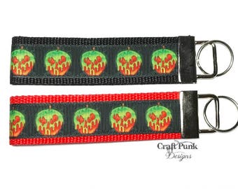 Poison Apple Keychain Wristlet, Snow White, Poison Apple, Sleeping Death, Evil Witch