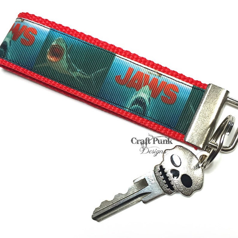 Jaws Keychain, JAWS, Shark, Horror Movie Keychain, Keychain, Horror, Summer Accessories zdjęcie 2