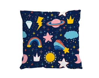 Space Print Pillow Case without insert