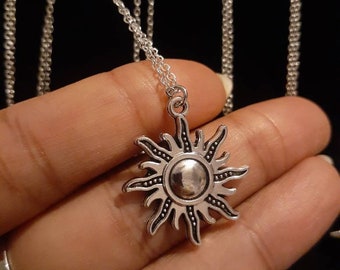 Sun Necklace - Sun Charm Necklace - Minimalist Necklace